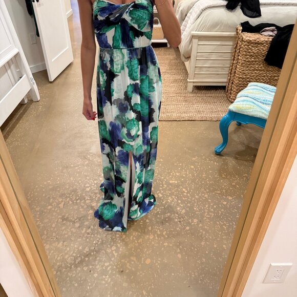 Shoshanna Strapless Multi-Colored Floral Maxi Dress - Picture 2 of 9